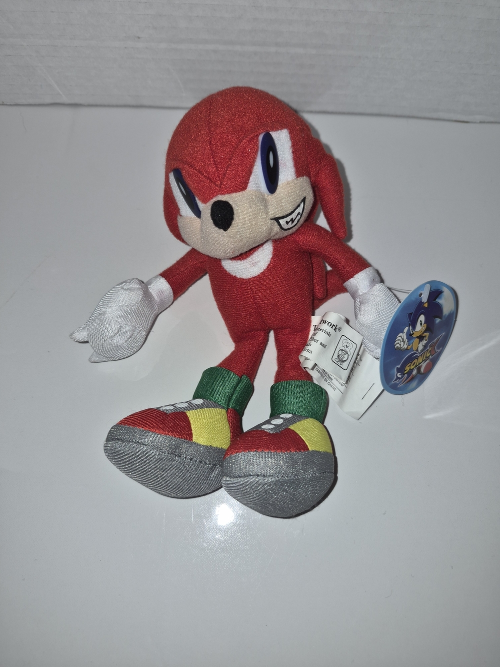 Vintage Sonic X Knuckles Plush Toy Network Sonic the hedgehog tags attached